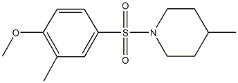 1-[(4-methoxy-3-methylphenyl)sulfonyl]-4-methylpiperidine Struktur