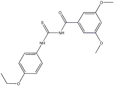 N-(3,5-dimethoxybenzoyl)-N'-(4-ethoxyphenyl)thiourea Struktur