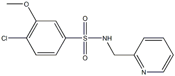 4-chloro-3-methoxy-N-(2-pyridinylmethyl)benzenesulfonamide Struktur