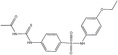 4-{[(acetylamino)carbothioyl]amino}-N-(4-ethoxyphenyl)benzenesulfonamide Struktur