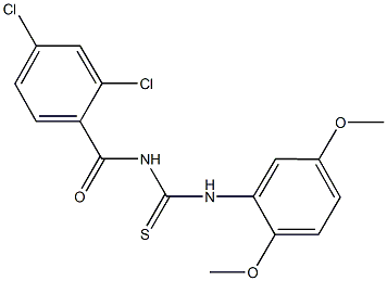 N-(2,4-dichlorobenzoyl)-N'-(2,5-dimethoxyphenyl)thiourea Struktur