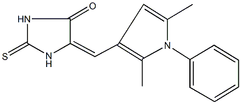 5-[(2,5-dimethyl-1-phenyl-1H-pyrrol-3-yl)methylene]-2-thioxo-4-imidazolidinone Struktur