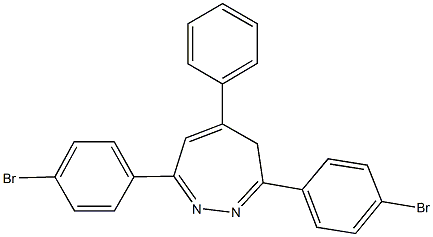 3,7-bis(4-bromophenyl)-5-phenyl-4H-1,2-diazepine Struktur