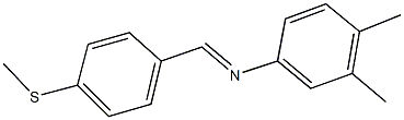 N-(3,4-dimethylphenyl)-N-[4-(methylsulfanyl)benzylidene]amine Struktur