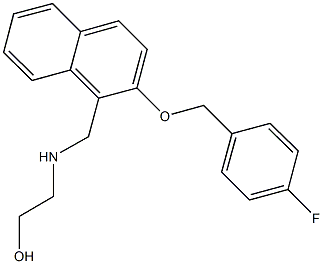 2-[({2-[(4-fluorobenzyl)oxy]-1-naphthyl}methyl)amino]ethanol Struktur