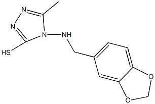 4-[(1,3-benzodioxol-5-ylmethyl)amino]-5-methyl-4H-1,2,4-triazol-3-yl hydrosulfide Struktur