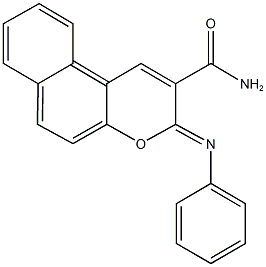 3-(phenylimino)-3H-benzo[f]chromene-2-carboxamide Struktur