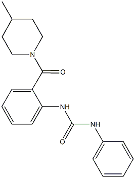 N-{2-[(4-methyl-1-piperidinyl)carbonyl]phenyl}-N'-phenylurea Struktur