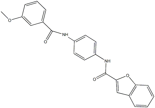 N-{4-[(3-methoxybenzoyl)amino]phenyl}-1-benzofuran-2-carboxamide Struktur