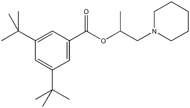 1-methyl-2-(1-piperidinyl)ethyl 3,5-ditert-butylbenzoate Struktur