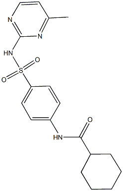 N-(4-{[(4-methyl-2-pyrimidinyl)amino]sulfonyl}phenyl)cyclohexanecarboxamide Struktur