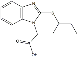 [2-(sec-butylsulfanyl)-1H-benzimidazol-1-yl]acetic acid Struktur