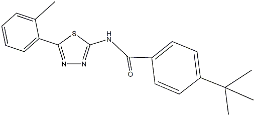 4-tert-butyl-N-[5-(2-methylphenyl)-1,3,4-thiadiazol-2-yl]benzamide Struktur