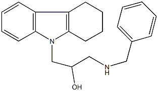 1-(benzylamino)-3-(1,2,3,4-tetrahydro-9H-carbazol-9-yl)-2-propanol Struktur