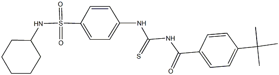 4-({[(4-tert-butylbenzoyl)amino]carbothioyl}amino)-N-cyclohexylbenzenesulfonamide Struktur