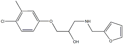 1-(4-chloro-3-methylphenoxy)-3-[(2-furylmethyl)amino]-2-propanol Struktur