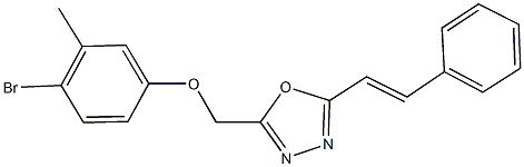 4-bromo-3-methylphenyl [5-(2-phenylvinyl)-1,3,4-oxadiazol-2-yl]methyl ether Struktur