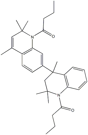 1,1'-dibutyryl-2,2,2',2',4,4'-hexamethyl-1,1',2,2',3,4-hexahydro-4,7'-biquinoline Struktur