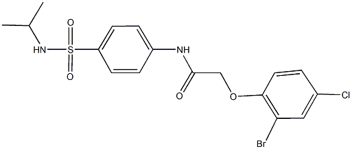 2-(2-bromo-4-chlorophenoxy)-N-{4-[(isopropylamino)sulfonyl]phenyl}acetamide Struktur