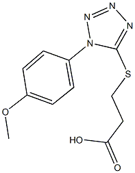 3-{[1-(4-methoxyphenyl)-1H-tetraazol-5-yl]sulfanyl}propanoic acid Struktur