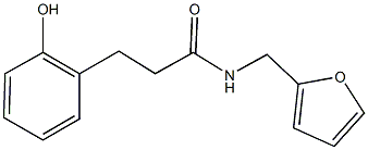 N-(2-furylmethyl)-3-(2-hydroxyphenyl)propanamide Struktur