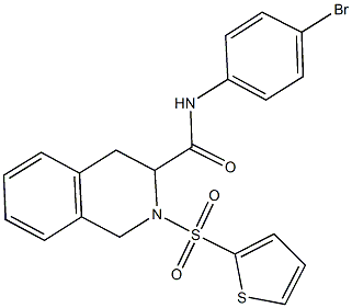 N-(4-bromophenyl)-2-(2-thienylsulfonyl)-1,2,3,4-tetrahydro-3-isoquinolinecarboxamide Struktur