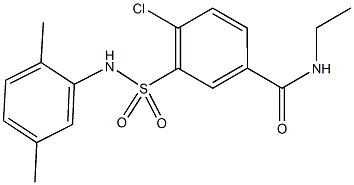 4-chloro-3-[(2,5-dimethylanilino)sulfonyl]-N-ethylbenzamide Struktur