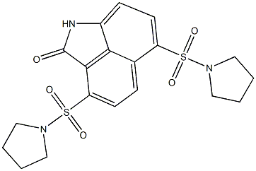 3,6-bis(1-pyrrolidinylsulfonyl)benzo[cd]indol-2(1H)-one Struktur