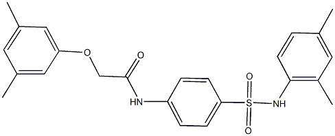 N-{4-[(2,4-dimethylanilino)sulfonyl]phenyl}-2-(3,5-dimethylphenoxy)acetamide Struktur