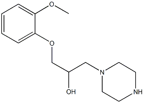 1-(2-methoxyphenoxy)-3-(1-piperazinyl)-2-propanol Struktur