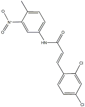 3-(2,4-dichlorophenyl)-N-{3-nitro-4-methylphenyl}acrylamide Struktur