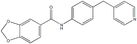 N-[4-(4-pyridinylmethyl)phenyl]-1,3-benzodioxole-5-carboxamide Struktur