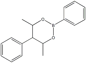 4,6-dimethyl-2,5-diphenyl-1,3,2-dioxaborinane Struktur