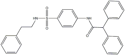 2,2-diphenyl-N-(4-{[(2-phenylethyl)amino]sulfonyl}phenyl)acetamide Struktur