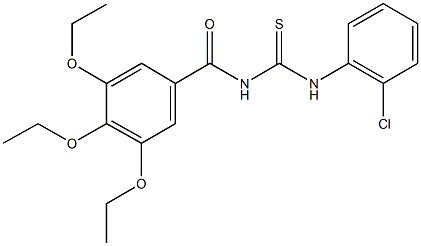 N-(2-chlorophenyl)-N'-(3,4,5-triethoxybenzoyl)thiourea Struktur