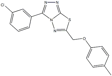 [3-(3-chlorophenyl)[1,2,4]triazolo[3,4-b][1,3,4]thiadiazol-6-yl]methyl 4-methylphenyl ether Struktur