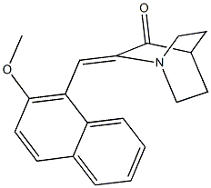 2-[(2-methoxy-1-naphthyl)methylene]quinuclidin-3-one Struktur