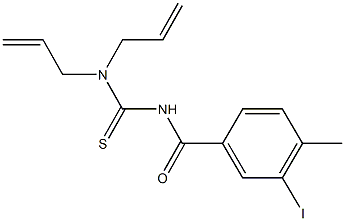 N,N-diallyl-N'-(3-iodo-4-methylbenzoyl)thiourea Struktur