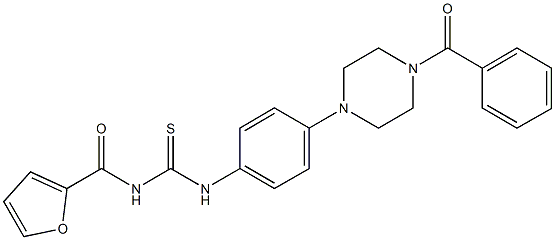 N-[4-(4-benzoyl-1-piperazinyl)phenyl]-N'-(2-furoyl)thiourea Struktur