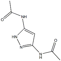 N-[3-(acetylamino)-1H-pyrazol-5-yl]acetamide Struktur