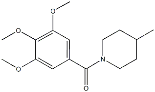 4-methyl-1-(3,4,5-trimethoxybenzoyl)piperidine Struktur