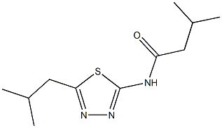 N-(5-isobutyl-1,3,4-thiadiazol-2-yl)-3-methylbutanamide Struktur