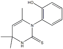 1-(2-hydroxyphenyl)-4,4,6-trimethyl-3,4-dihydro-2(1H)-pyrimidinethione Struktur