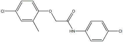 2-(4-chloro-2-methylphenoxy)-N-(4-chlorophenyl)acetamide Struktur