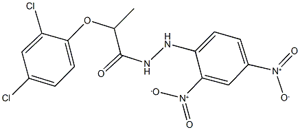 N'-{2,4-dinitrophenyl}-2-(2,4-dichlorophenoxy)propanohydrazide Struktur