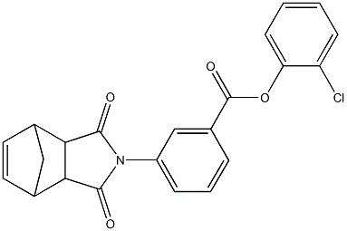 2-chlorophenyl 3-(3,5-dioxo-4-azatricyclo[5.2.1.0~2,6~]dec-8-en-4-yl)benzoate Struktur