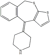 4-thieno[2,3-c][2]benzothiepin-4(9H)-ylidenepiperidine Struktur