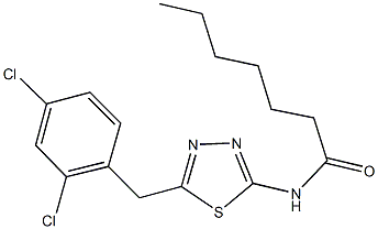 N-[5-(2,4-dichlorobenzyl)-1,3,4-thiadiazol-2-yl]heptanamide Struktur