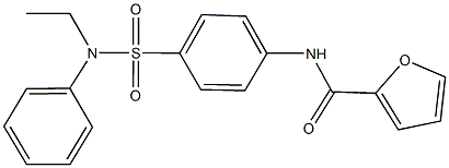 N-{4-[(ethylanilino)sulfonyl]phenyl}-2-furamide Struktur