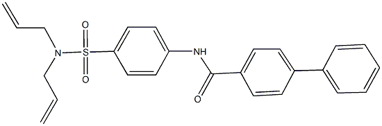 N-{4-[(diallylamino)sulfonyl]phenyl}[1,1'-biphenyl]-4-carboxamide Struktur